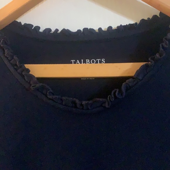 Talbots Black Cotton Short Sleeved Top S - Picture 4 of 6